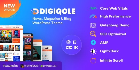 Digiqole 2.2.1 – News Magazine Theme