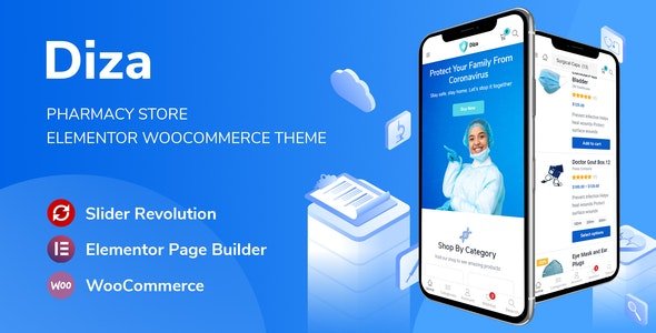 Diza 1.2.13 – Pharmacy Store Elementor Theme