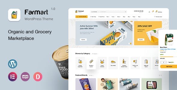 Farmart 1.1.9 – Organic Grocery Theme