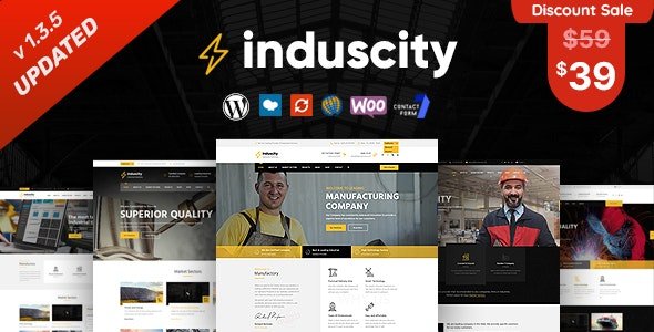 Induscity 1.4.3 – Factory Manufacturing Theme