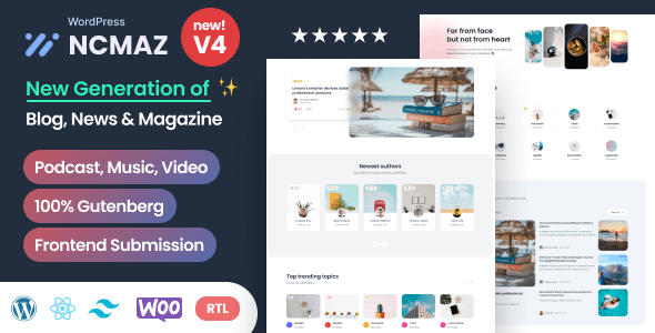Ncmaz 4.3.6 – Blog Magazine WordPress Theme