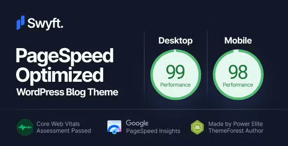 Swyft 1.0.6 – PageSpeed Optimized Blog Theme