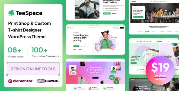 TeeSpace 1.2.8 – Custom Tshirt Designer Theme
