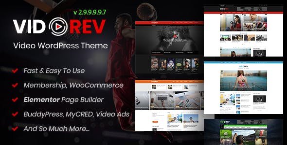 VidoRev 2.9.9.9.9.9.1 – Video WordPress Theme