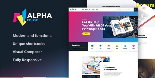 AlphaColor 1.4.8 – Printing Services Theme
