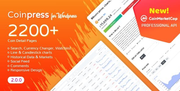 CoinPress 2.3.1 – Cryptocurrency Pages Plugin