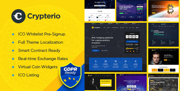 Crypterio 2.4.7 – ICO Cryptocurrency Theme