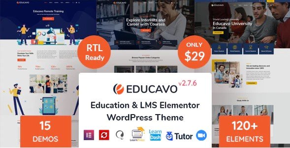 Educavo 3.2.0 – Online Courses Education Theme
