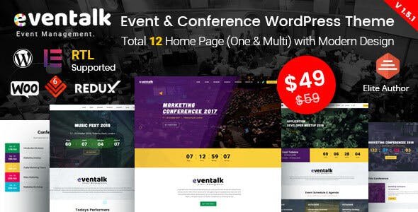 EvenTalk 1.7.4 – Event Conference Theme