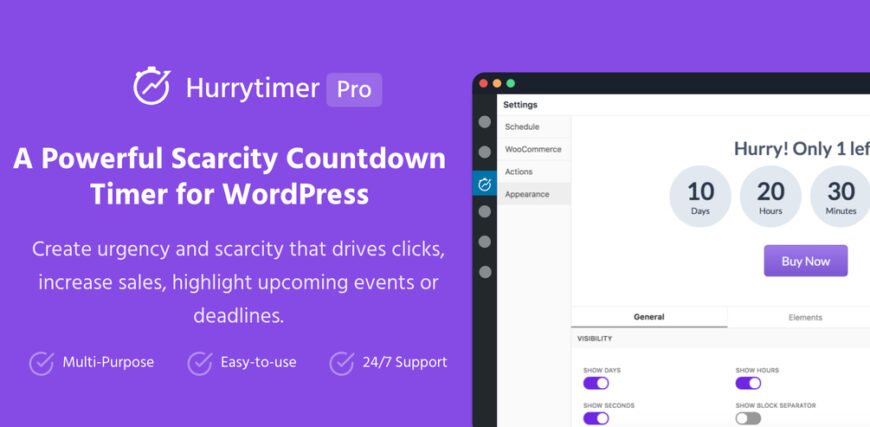 HurryTimer PRO 2.11.1 – Countdown Timer Plugin
