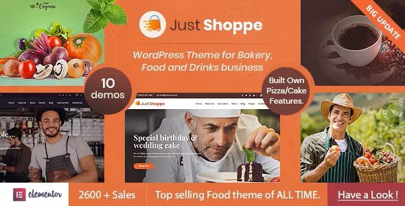 Justshoppe 12.3 – Elementor Cake Bakery Theme