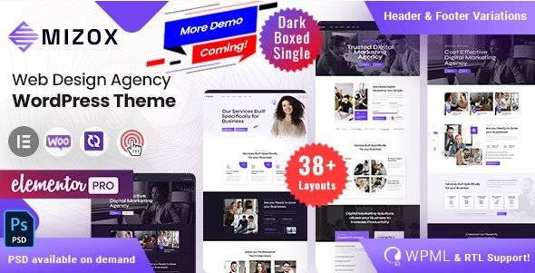 Mizox 1.3 – Web Design Agency Theme