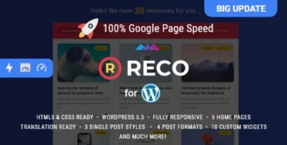 Reco 5.0.0 – Minimal Theme for Freebies