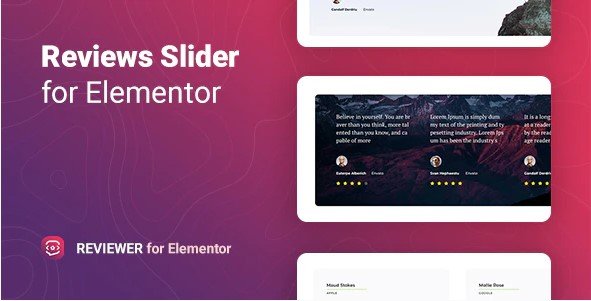Reviewer 1.0 – Reviews Slider for Elementor