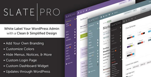 Slate Pro 1.1.9 – White Label Admin Theme