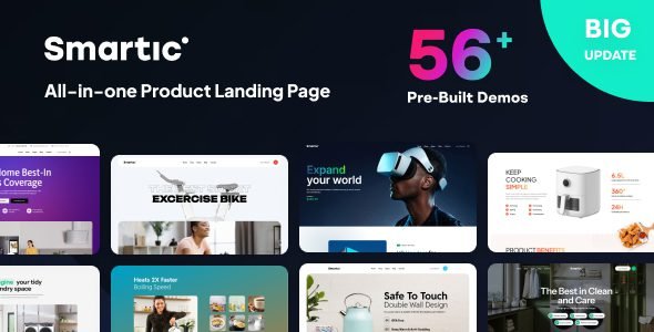 Smartic 2.2.9 – Product Landing Page Theme